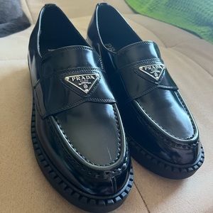 Prada patent leather loafers